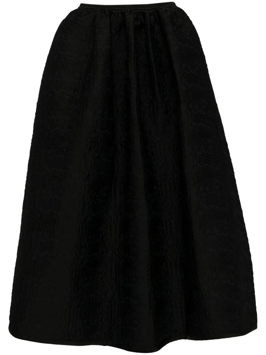 Stitched Pattern Umbrella Skirt