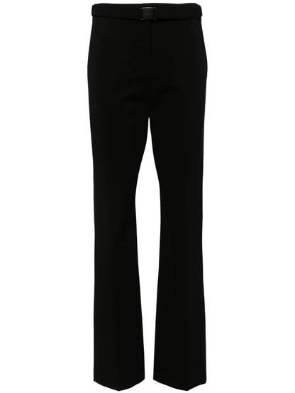 Decorative Buckle Detail Straight Trousers