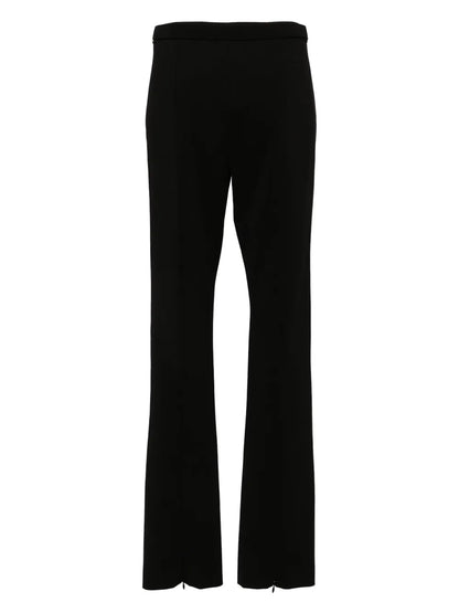 Decorative Buckle Detail Straight Trousers
