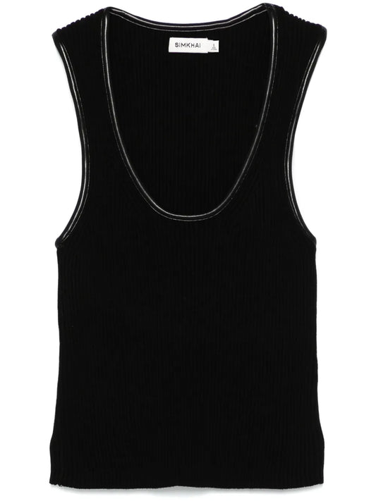 Fine-Ribbed Tank Top