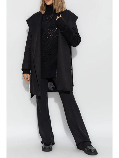 Diamond-Knit Maxi Jumper