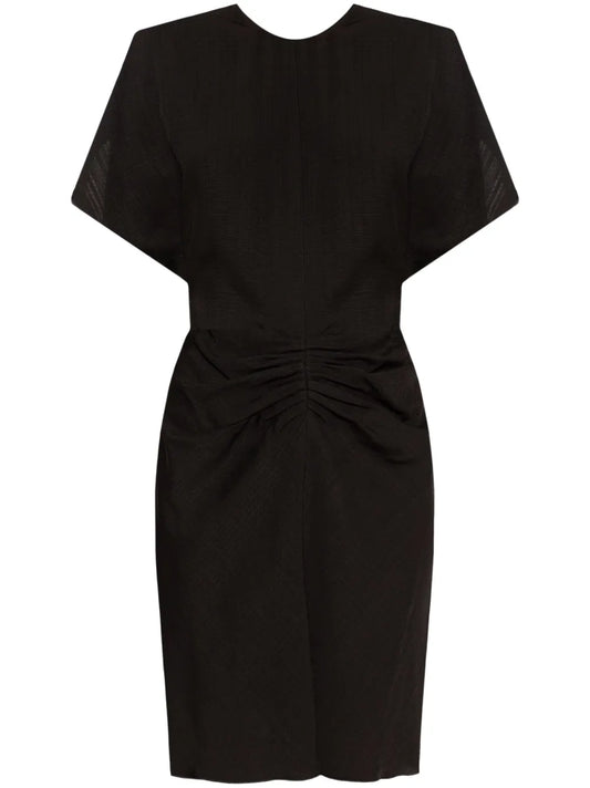 Gathered-Detail Mini Dress