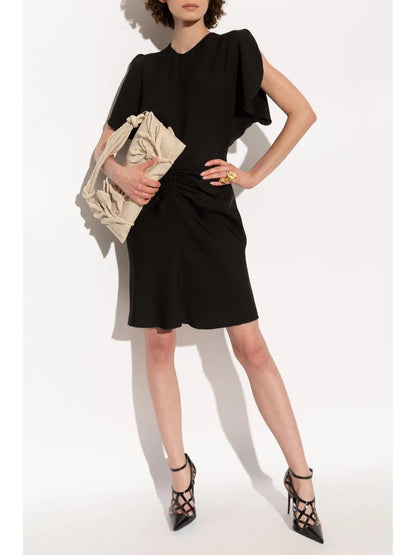 Gathered-Detail Mini Dress