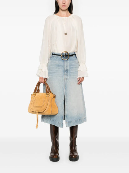 Gathered Silk Blouse