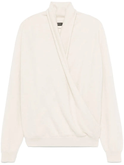 Crossover-Neck Sweater