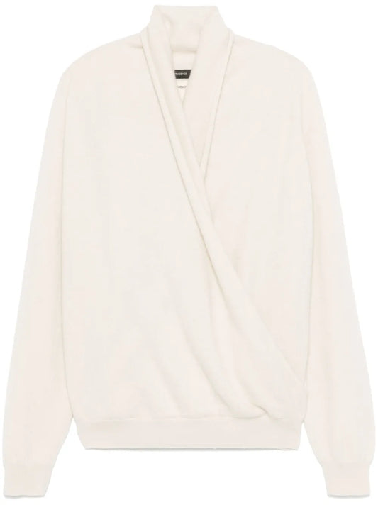 Crossover-Neck Sweater
