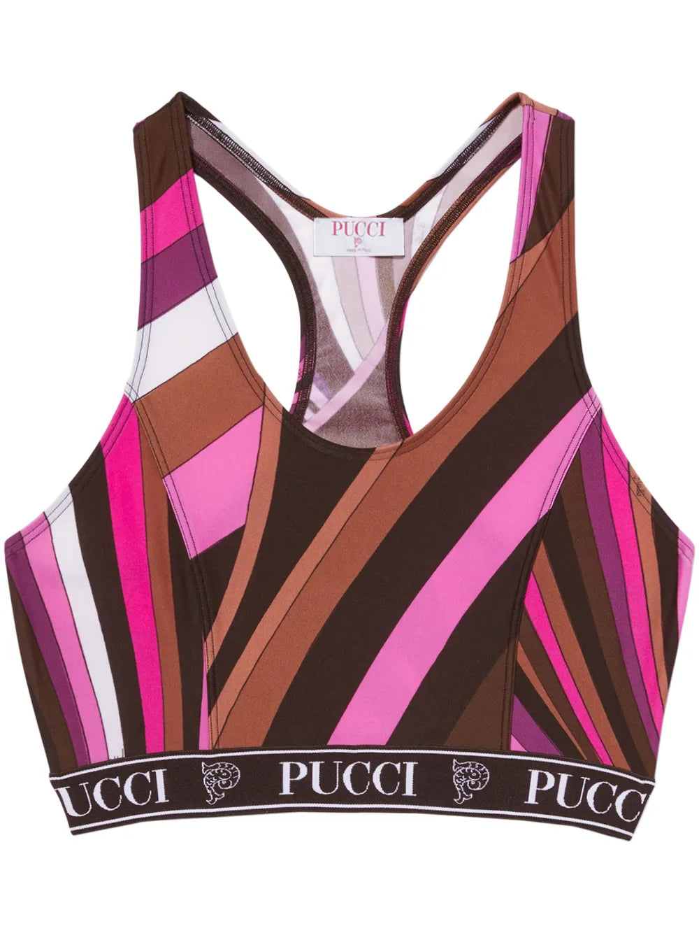 Abstract-Print Crop Top