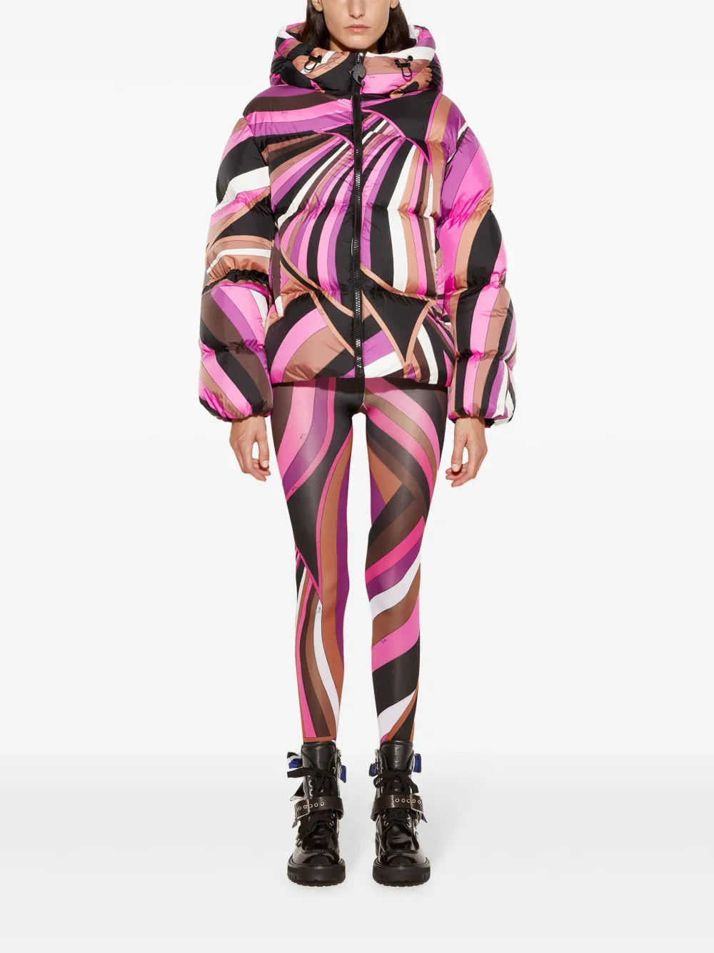 Iride-Print Puffer Jacket