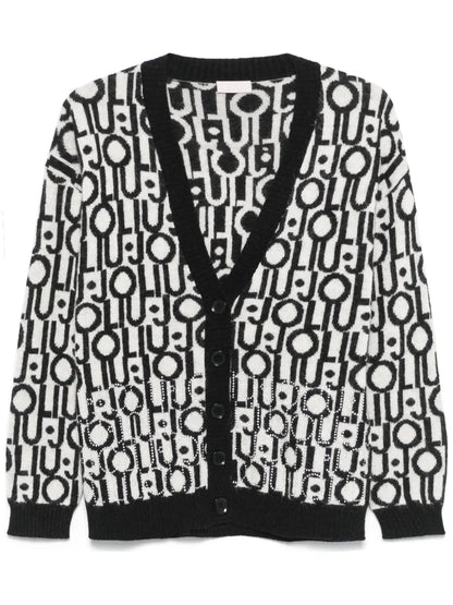 Logo-Jacquard Cardigan