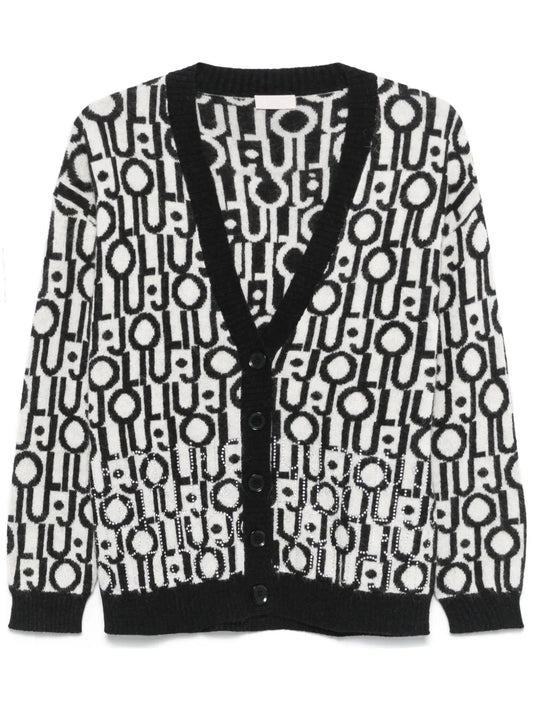 Logo-Jacquard Cardigan