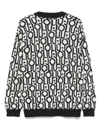 Logo-Jacquard Cardigan