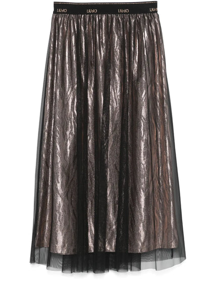 Animal-Print Midi Skirt