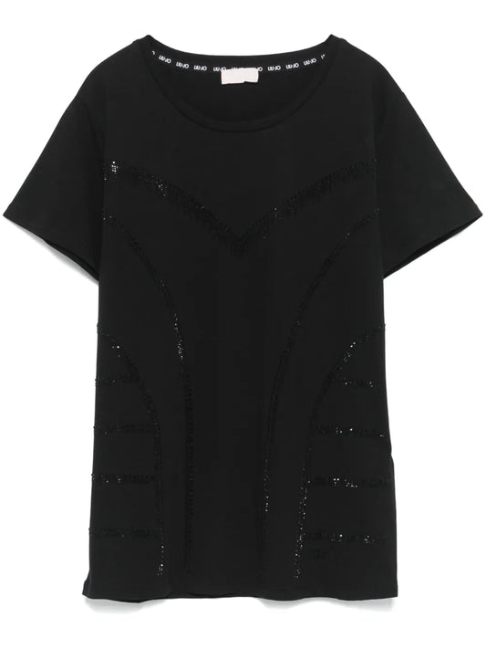 Rhinestone-Embellished T-Shirt