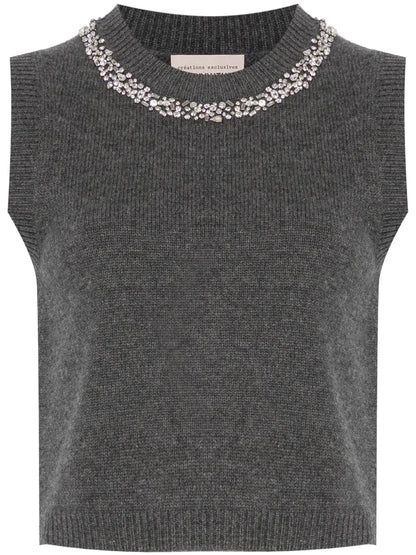 Rhinestone-Embellished Top