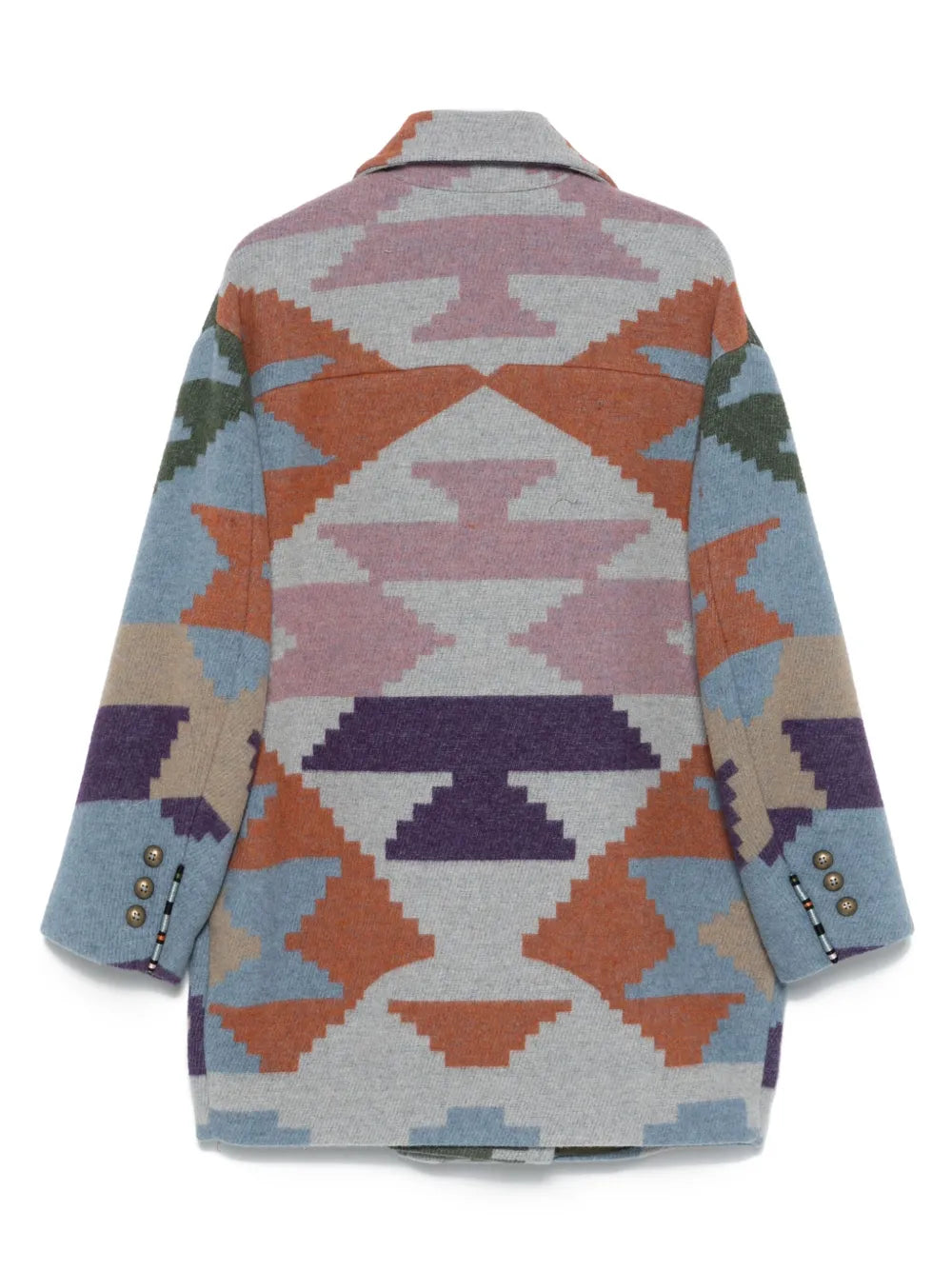 Patterned-Intarsia Coat
