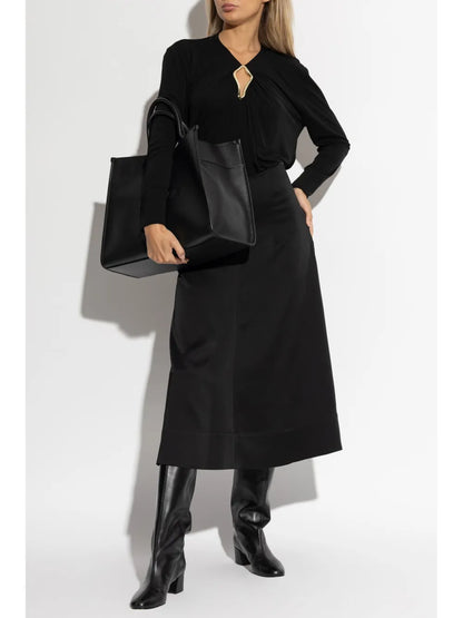 Flared Midi Skirt