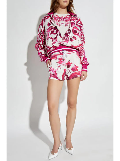 Majolica-Print Shorts