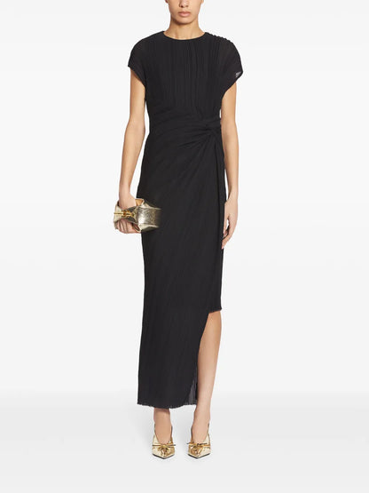 Twist-Detailing Midi Dress