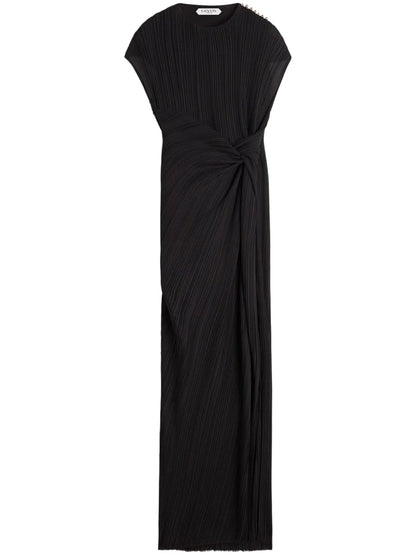 Twist-Detailing Midi Dress