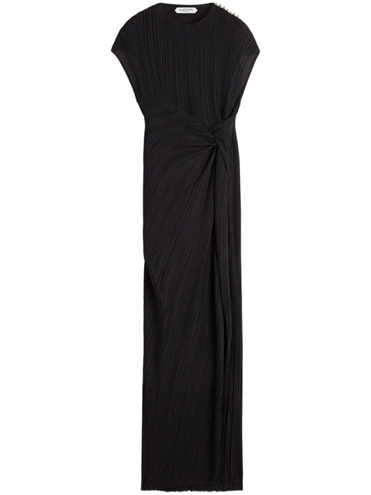 Twist-Detailing Midi Dress