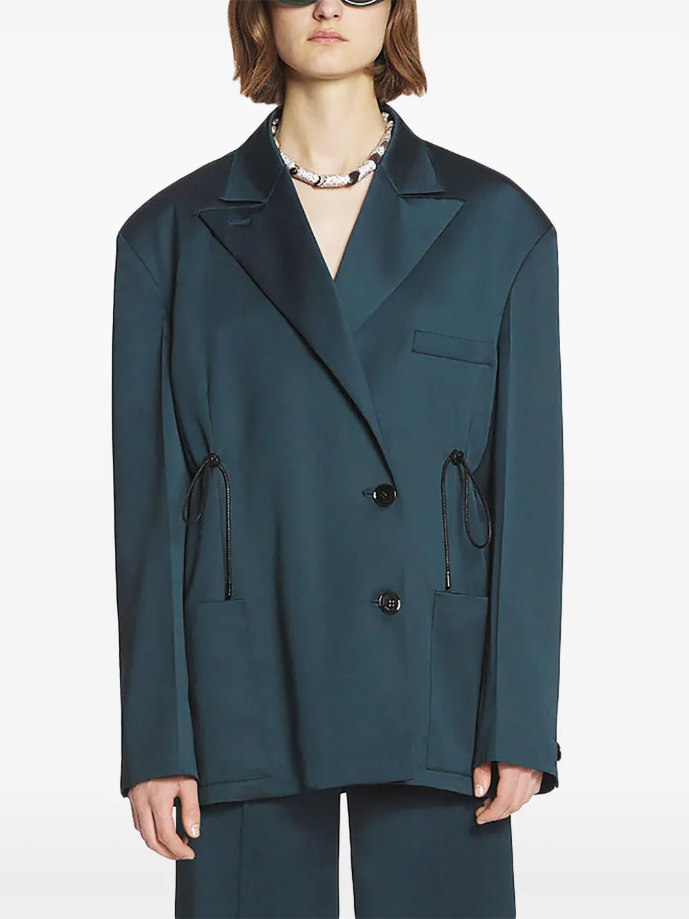 Drawstring-Waist Blazer