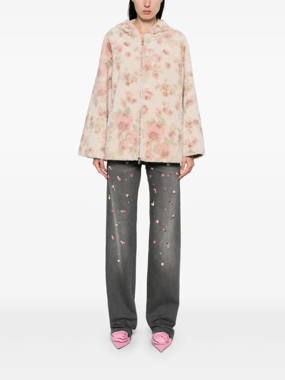 Roses Embroidery Jeans