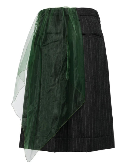 Pinstripe-Pattern Shorts