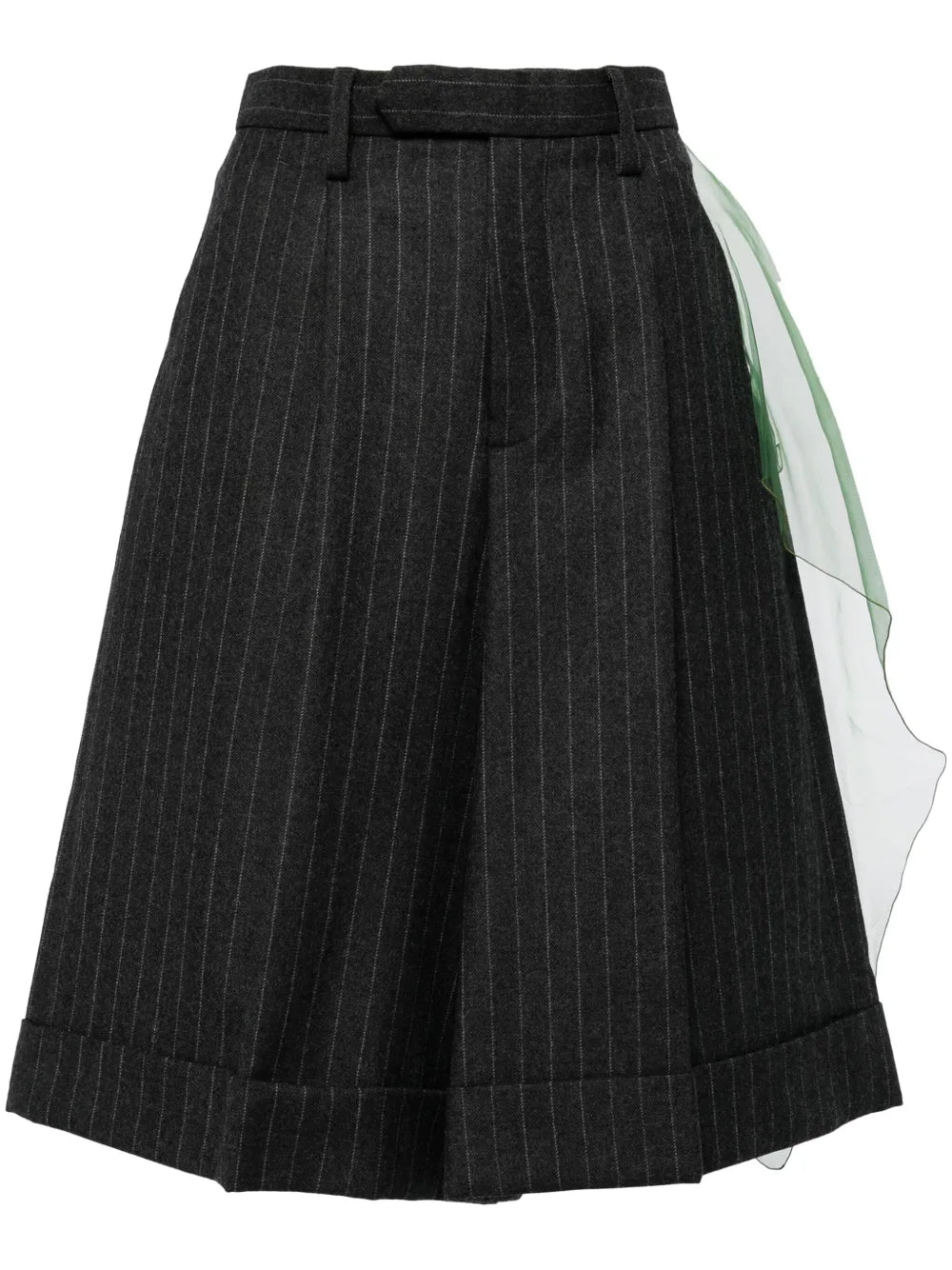 Pinstripe-Pattern Shorts