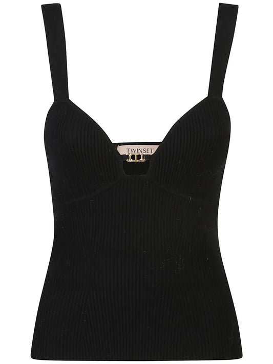Logo-Embellished Knitted Top