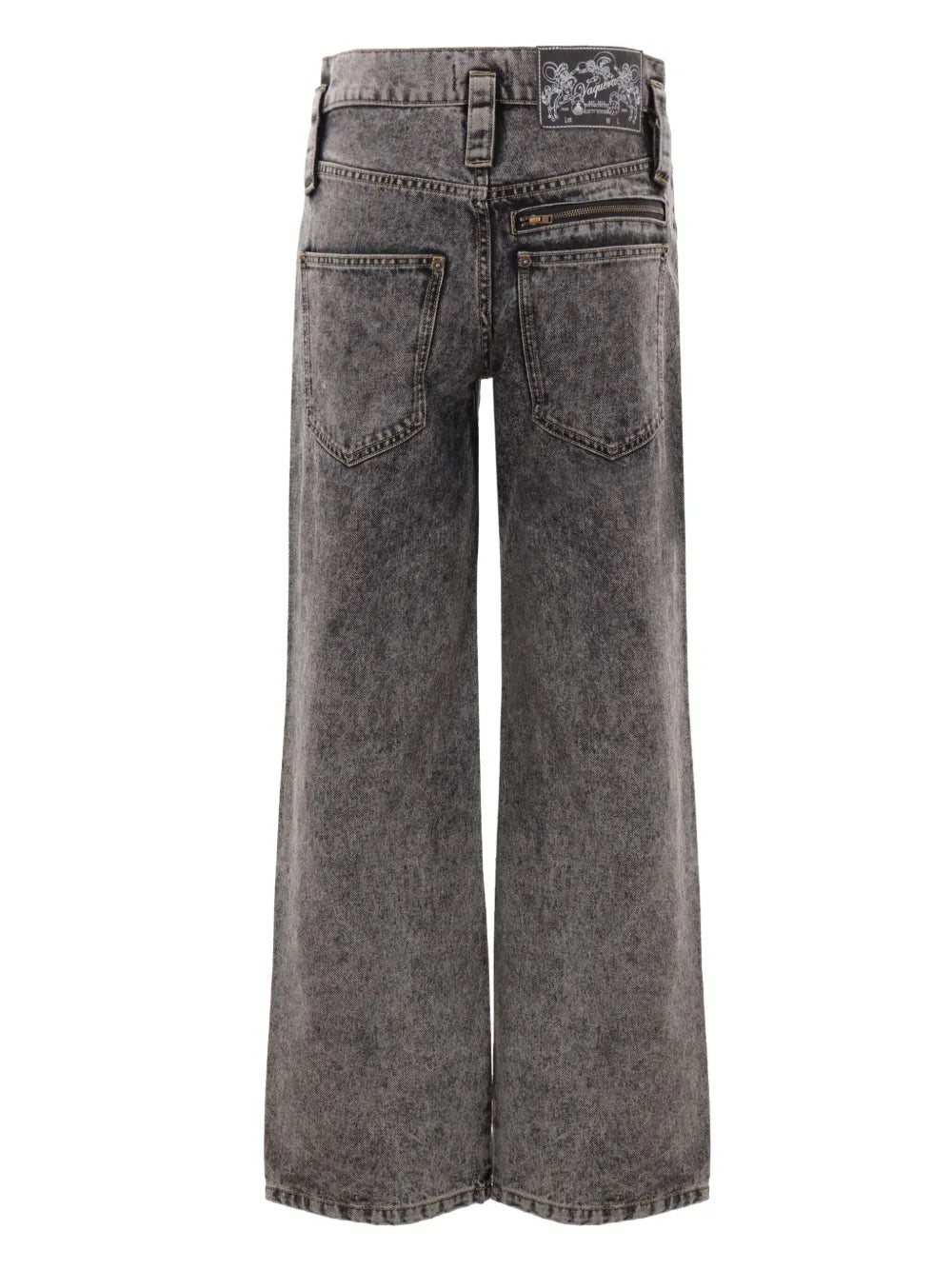 Washed Wide-Leg Jeans