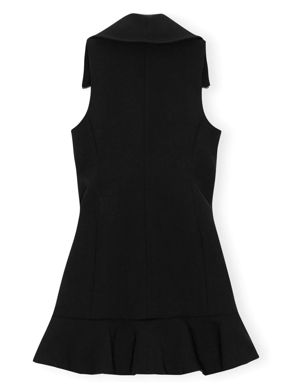 Zip-Up Crepe Mini Dress
