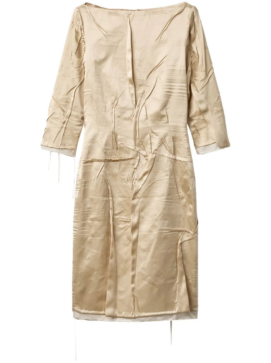 Crêpe Satin Silk Dress
