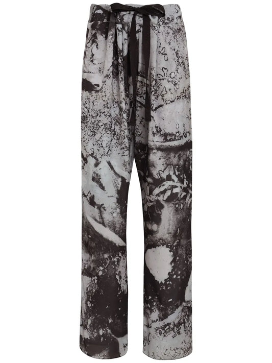 Abstract-Print Trousers