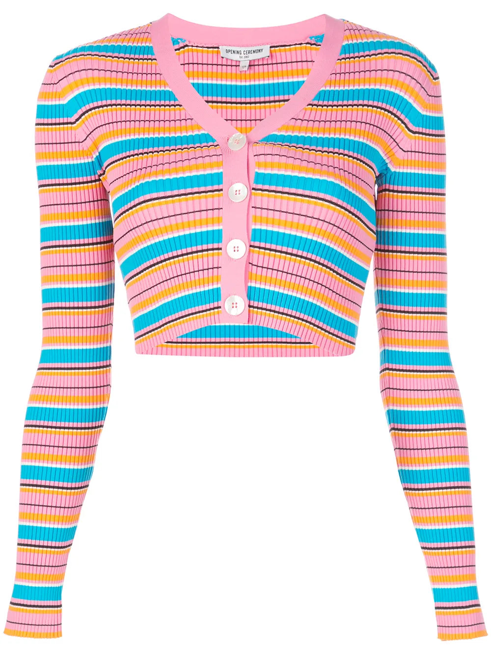 Striped Ribbed Cardigan