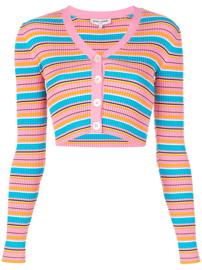 Striped Ribbed Cardigan