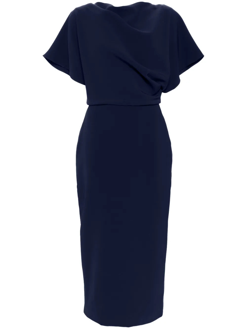Draped Detailing Midi Dress