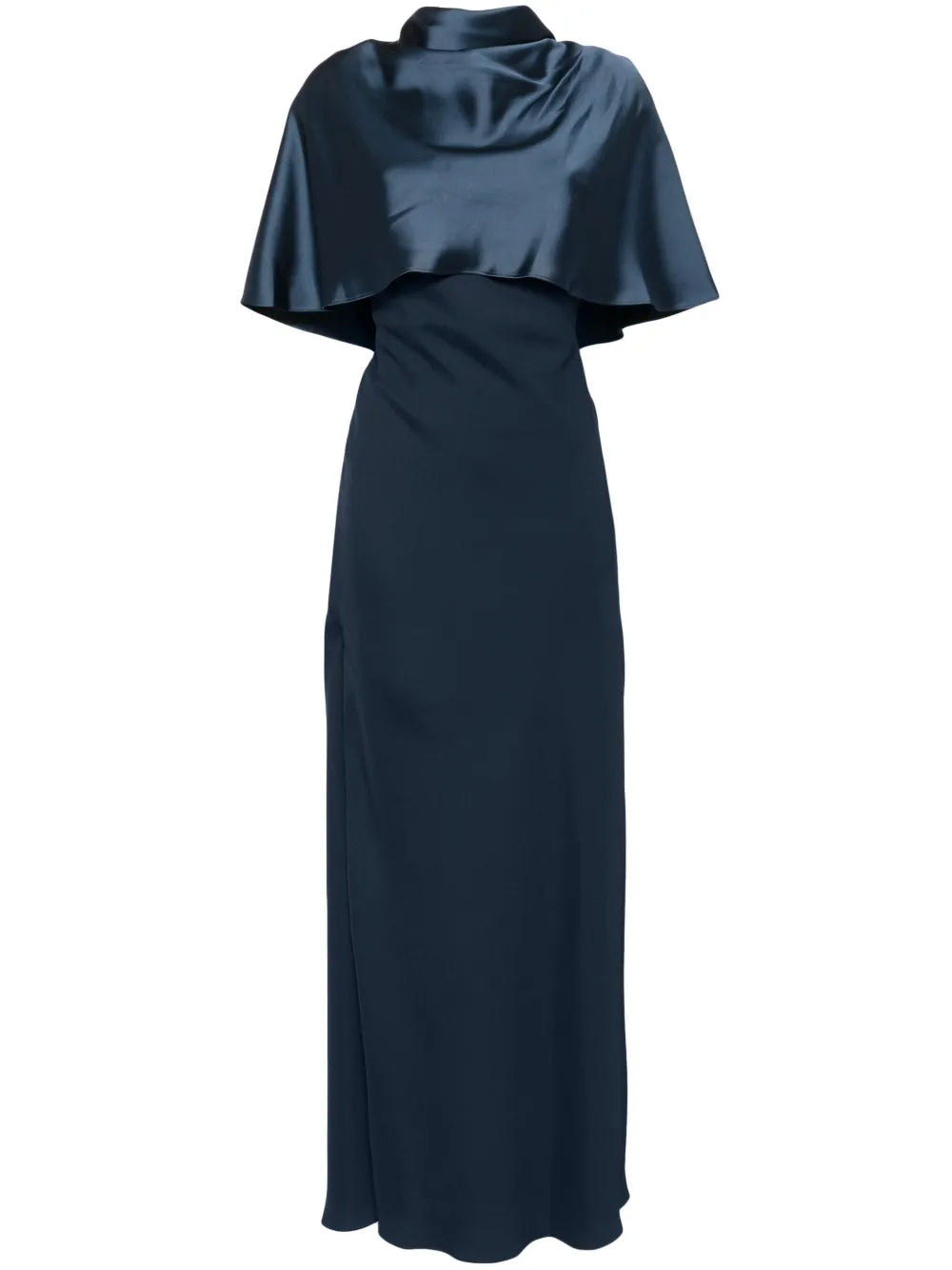 Satin Cape Gown