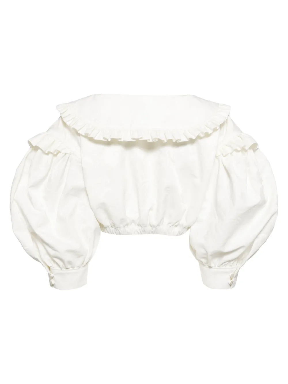 Wide-Collar Cropped Top
