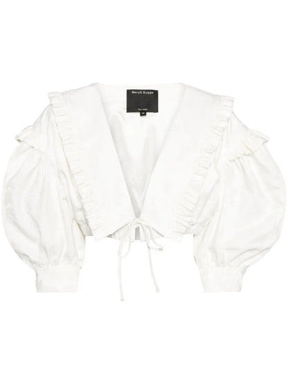 Wide-Collar Cropped Top
