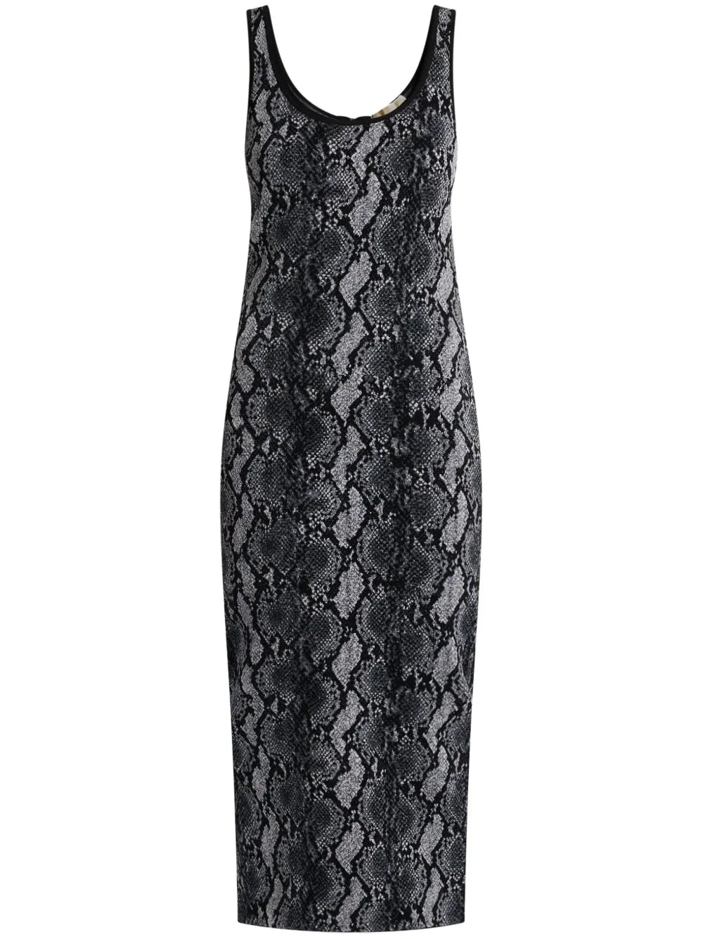 Snake-Print Georgette Midi Dress