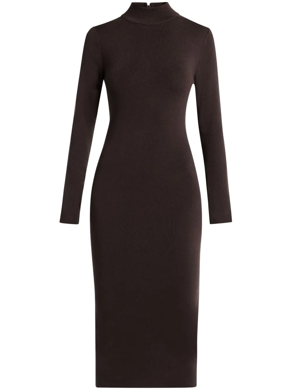 Mock-Neck Midi Dress