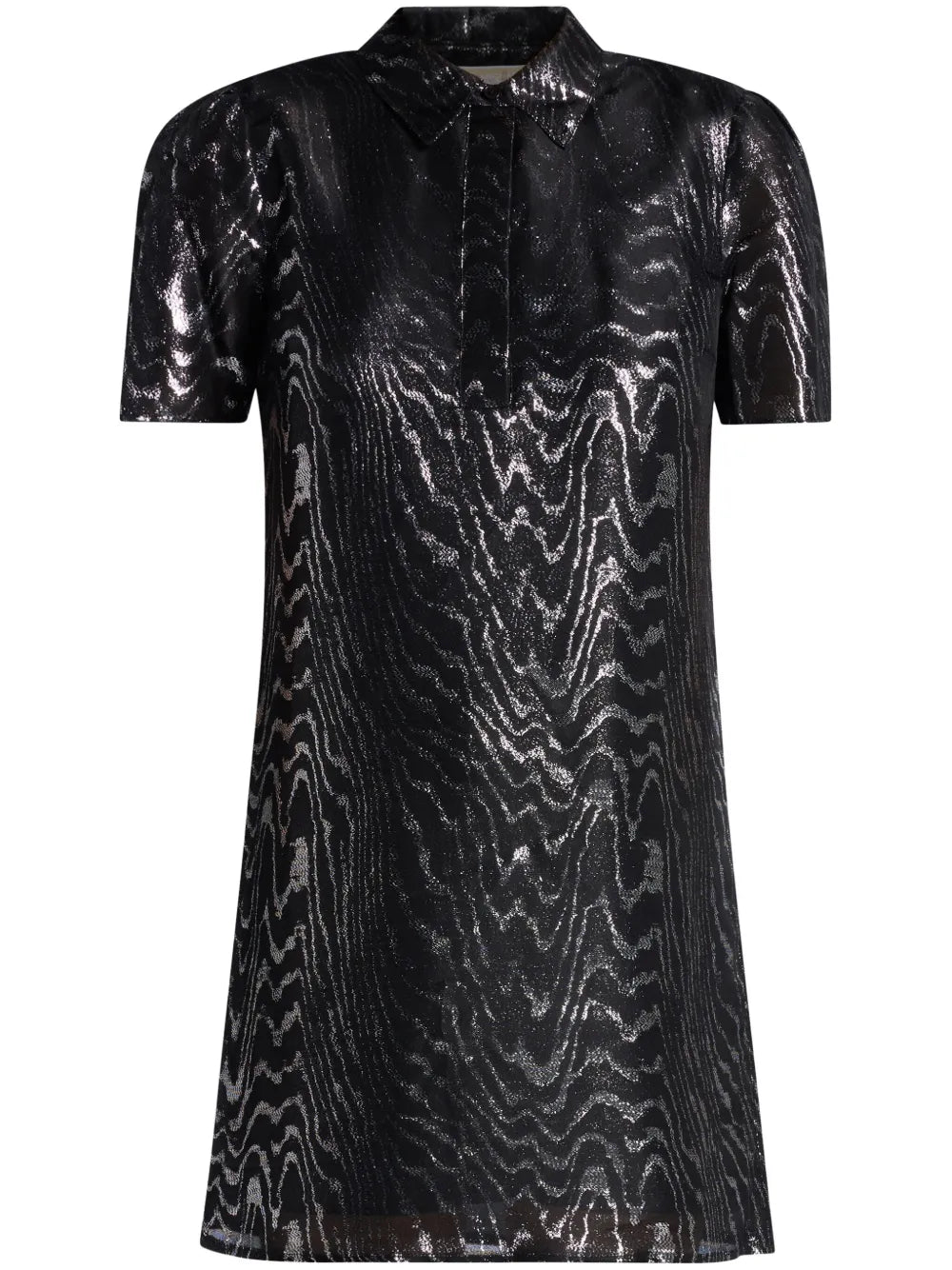 Metallic-Pattern T-Shirt Dress