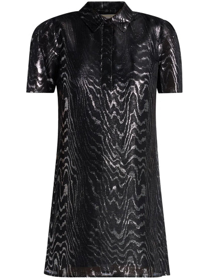 Metallic-Pattern T-Shirt Dress