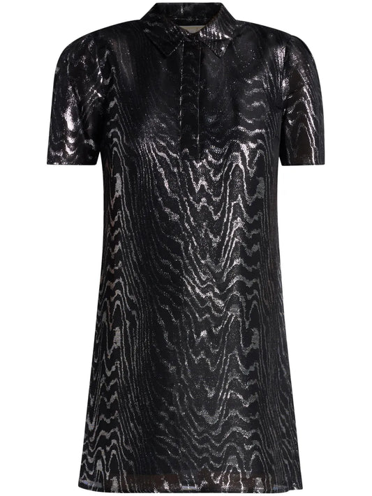 Metallic-Pattern T-Shirt Dress