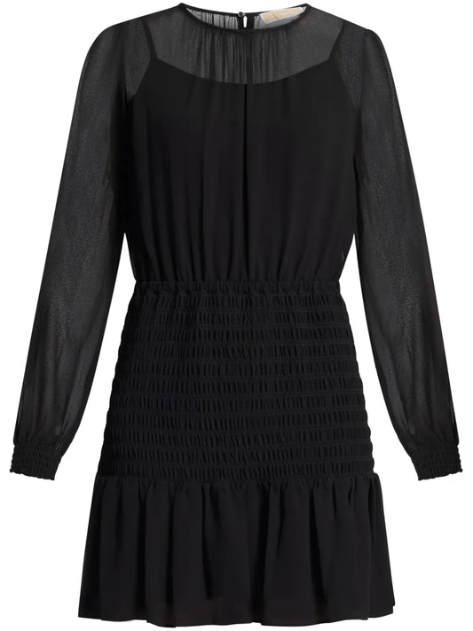 Smocked Georgette Dress