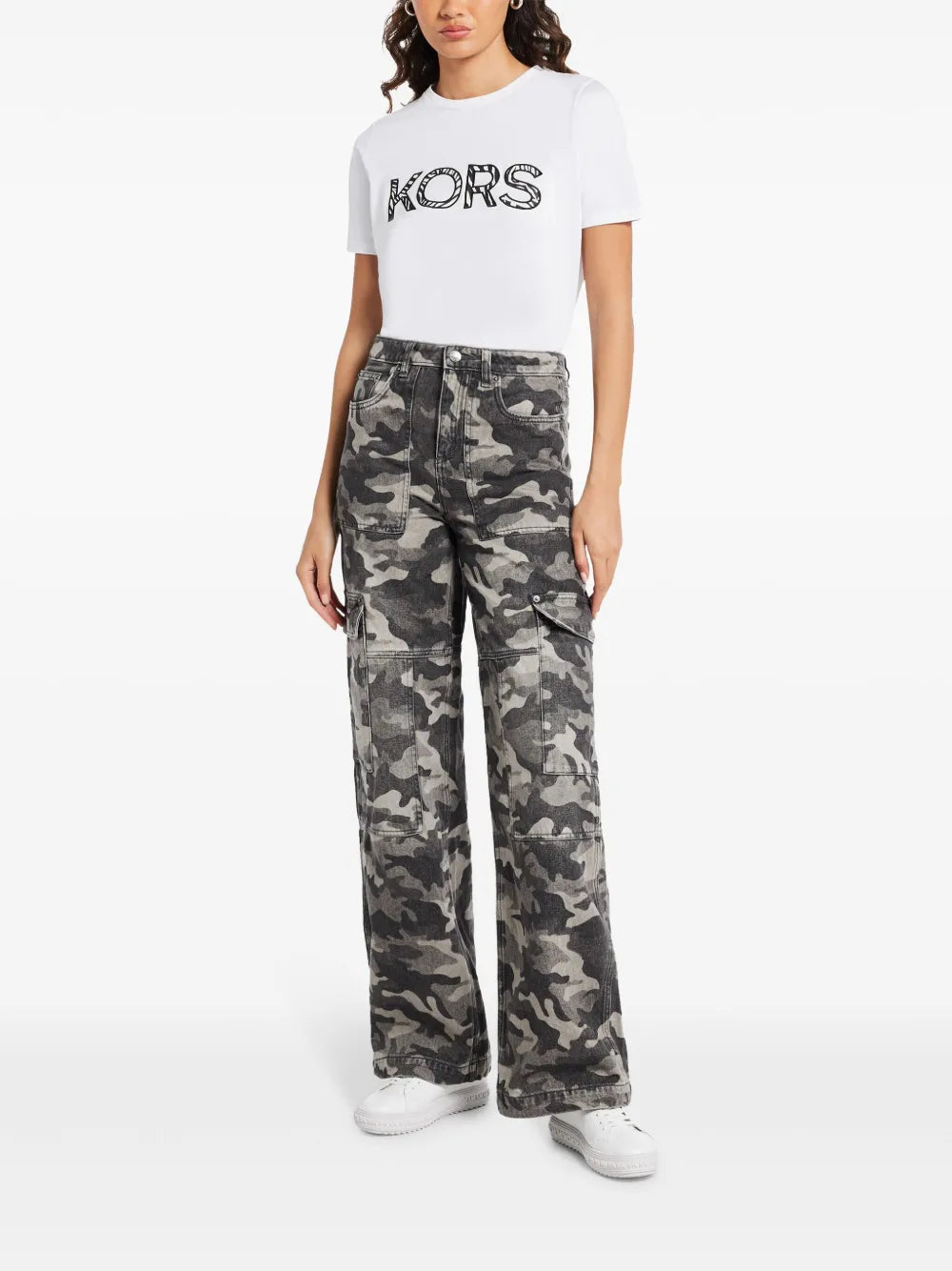 Camouflage-Print Jeans
