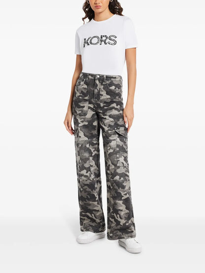 Camouflage-Print Jeans