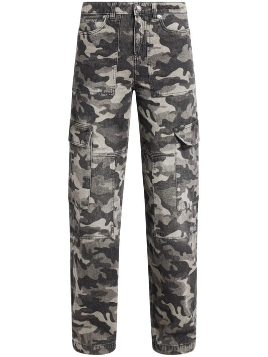 Camouflage-Print Jeans