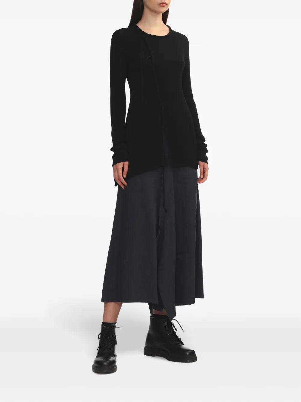 Decorative-Stitching Wool Jumper