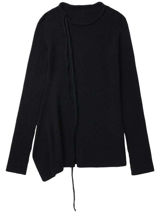 Decorative-Stitching Wool Jumper